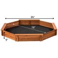 Octagon Wooden Sand box w Seat Boards