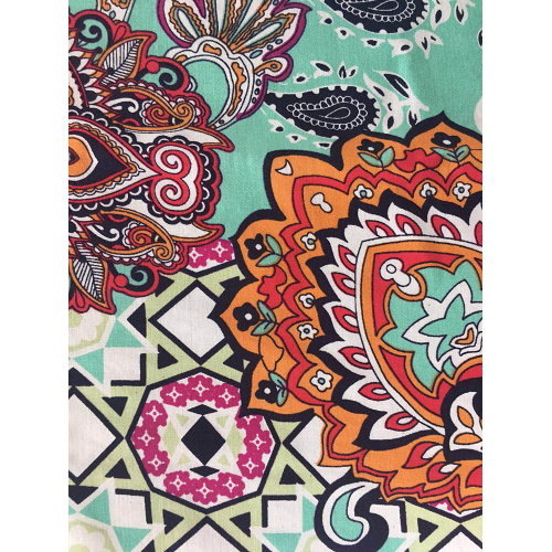 Paisley Design Rayon Poplin shuttle 45S Printing Fabric