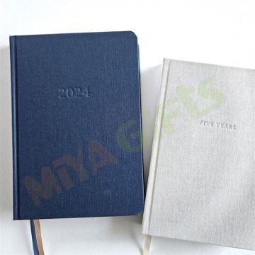 Custom Deboss Logo Linen Bound Journal & Planner Notebook