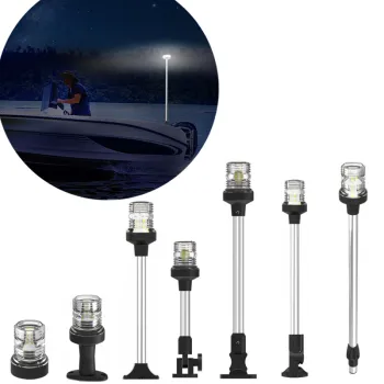 USCG Certified Boat LED Anchor Lights: 3NM Navigation Lights, White All-Round 360 Stern Light for Marine Yacht, Boat, Vessel