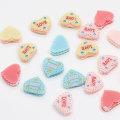 Cabochon en résine en forme de coeur Biscuits à dos plat Biscuits Dessert filles vêtements accessoires vacances fête décor charmes