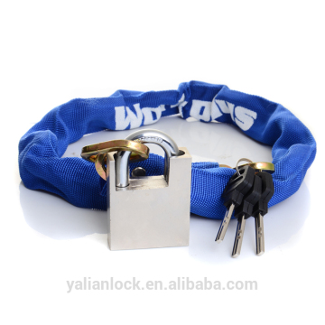 China Cheap High Quality Chain Padlock Cloth Cover Blue Color