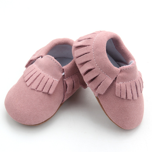 Geuine Leather Moccs para meninos e meninas