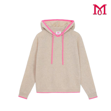 Elegant Women's Pink Edge Hoodie