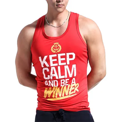Custom OEM Supply Cotton Fitness Men Gym Stringer Vest