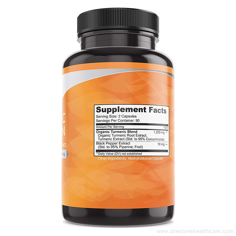 turmeric with black pepper joint health curcumin capsules
