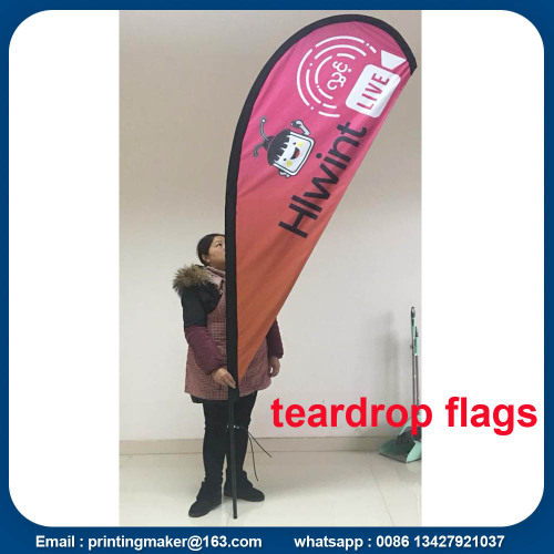 Impression personnalisée de bannière de drapeau en forme de larme