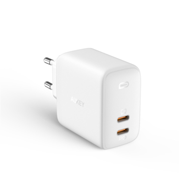 Aukey PA-B4 GAN DUAL PORT 65W PD Wall Charger สำหรับอุปกรณ์ EU/US