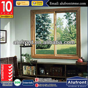 Guangzhou Alufront Window Manufacture Europe Standard Aluminium Glass Sliding Windows
