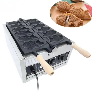 Professional Taiyaki Machine: Automatic Electric Fish Shaped Waffle Maker for Commercial Use