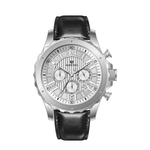 Sport -uurwerk Leather Chronograph Men Watch