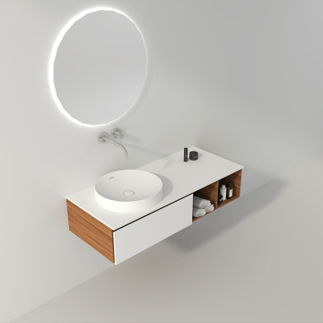 BS-8335 Solid Surface Mini Stone Bathroom Sinks by Toilet Sanitary Ware Manufacturers