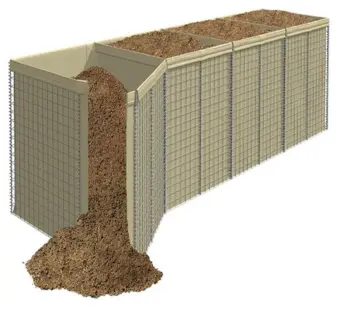 Defensive Hesco barrier retaining wall for sale