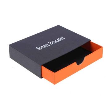 Custom Logo Black Sliding Cardboard Bracelet Packaging