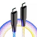 RGB LED -gradient USB C -kabel till blixtnedslag