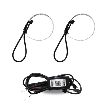 TAOCHIS Auto LED Ring Optical Guide Headlights: RGB Demon Eyes Conversion App