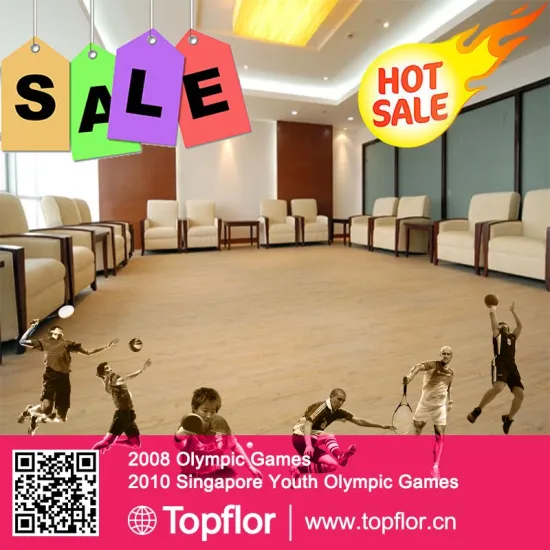 Hygienic wooden maple vinyl flooring