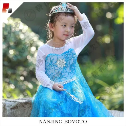 little princess girl blue fairy dress