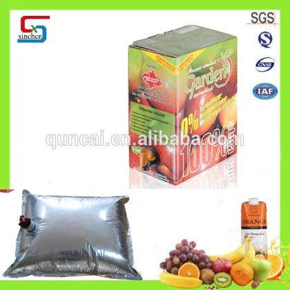 Aseptic bag in box apple juice bag in box