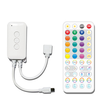 Tuya WiFi Music 3-Key LED Controller for RGB/RGBW LED Strip with IR 44-Key Remote