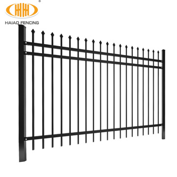 steel black square tube picket fence