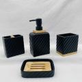 Customized Black Square Bad Set Harzflasche