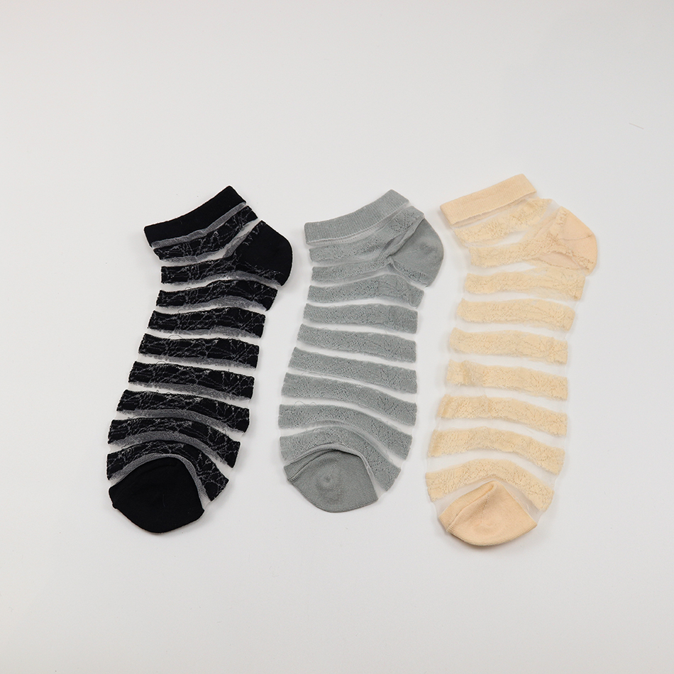 Stripe glass cotton socks