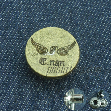 copper metal buttons snaps for garment accessory