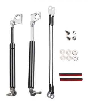 Self-adaptive gas springs for accurate support of vehicle