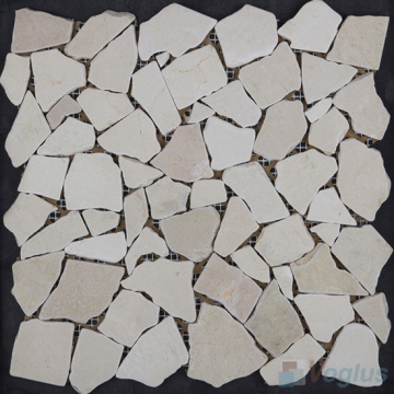 Cream River Rock Marble Mosaic