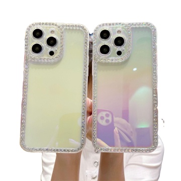 2023 NUEVA CASA DEL TELÉFONO DE CLACA Clear Girls 'Girls' Diamond Crystal Clear para iPhone 14