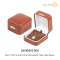 PU Leather Brown high quality customized jewelry box