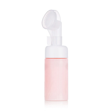 Pink 100ml cosmetic packaging pet cream mousse bottle