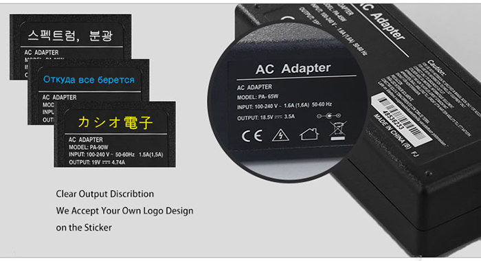 65w Notebook Charger for HP