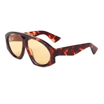 2026 Thick Single Bridge Acetate Aviator Sunglasses