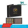 Álbum de moedas de couro preto luxuoso para colecionadores exigentes