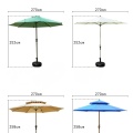 Bases de guarda-chuva de pátio para jardim externo