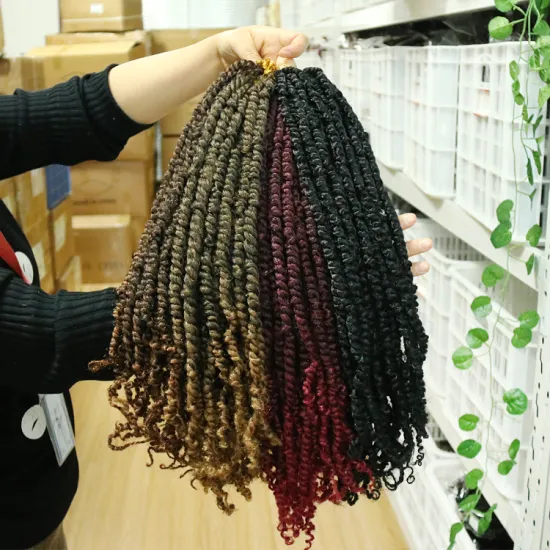 Julianna Hair Pre Passion Twist Braids 18" 22 Inch Soft Prelooped Pre Twisted Passion Twist Crochet Braiding Hair
