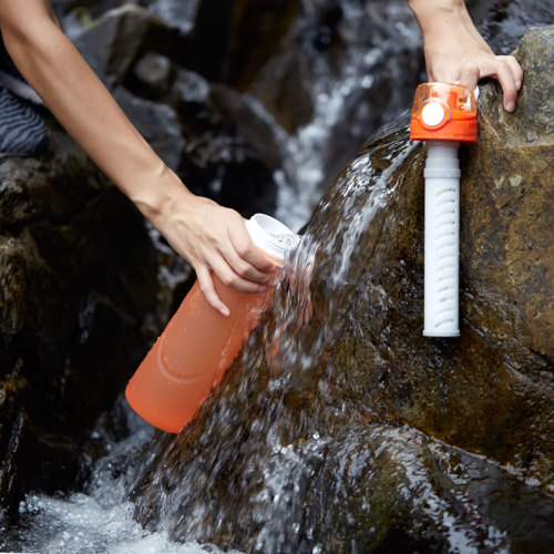 1L/ 750ML powerfull filter silicone water bottle