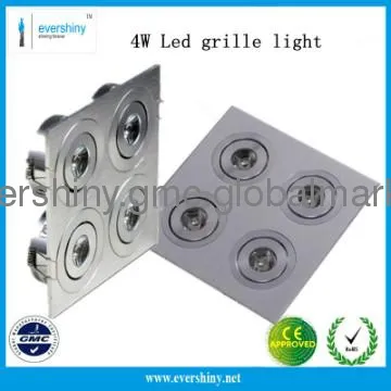 Aluminium Recessed 4W led grille light