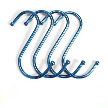 Factory Direct Steel S-Shaped Hooks - 5PCS Pack Colored Stainless Steel Hangers