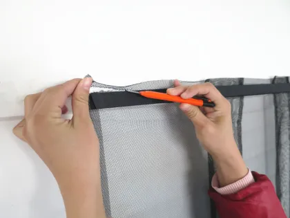 Polyester fabric door curtain with vec