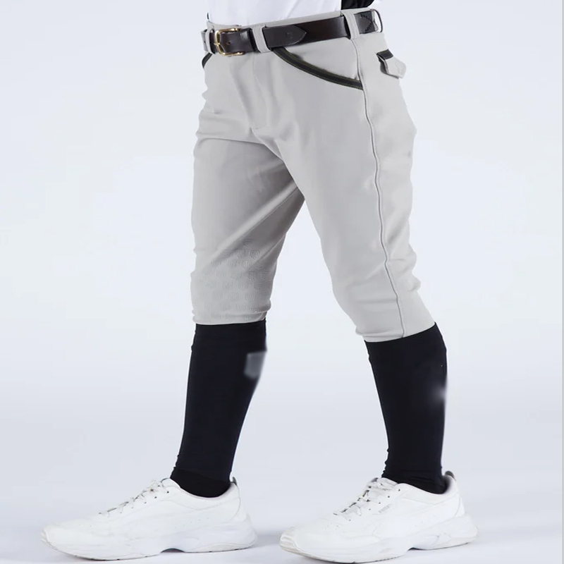 Premium Black White Grey Boys &#39;Equestrian Breeches