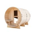 China Dry Steam Outdoor Wooden Barrel Sauna Room Supplier