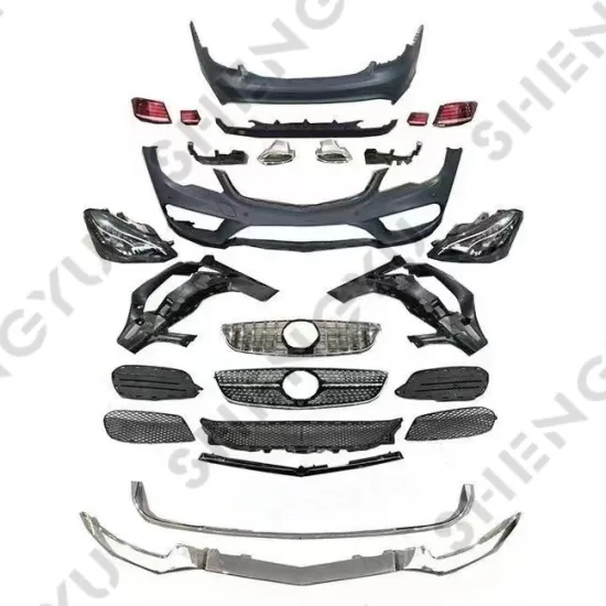 Body Kit for Benz E Class Coupe W207: 10-13 to 14-17 Upgrade Kit (Front & Rear Bumper, Grille, Headlights, Taillights)
