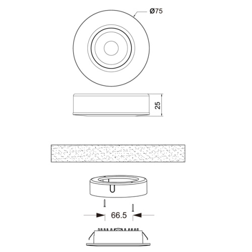 China Low voltage downlight for furniture Factory