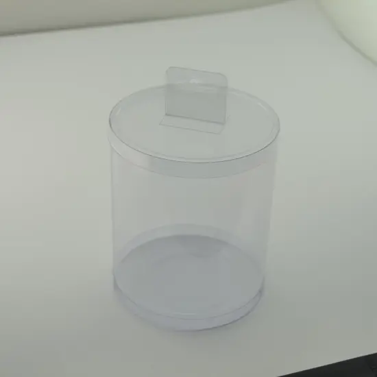Clear and transparent custom plastic cylinder packaging