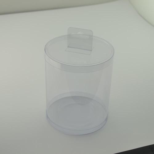 Clear and transparent custom plastic cylinder packaging