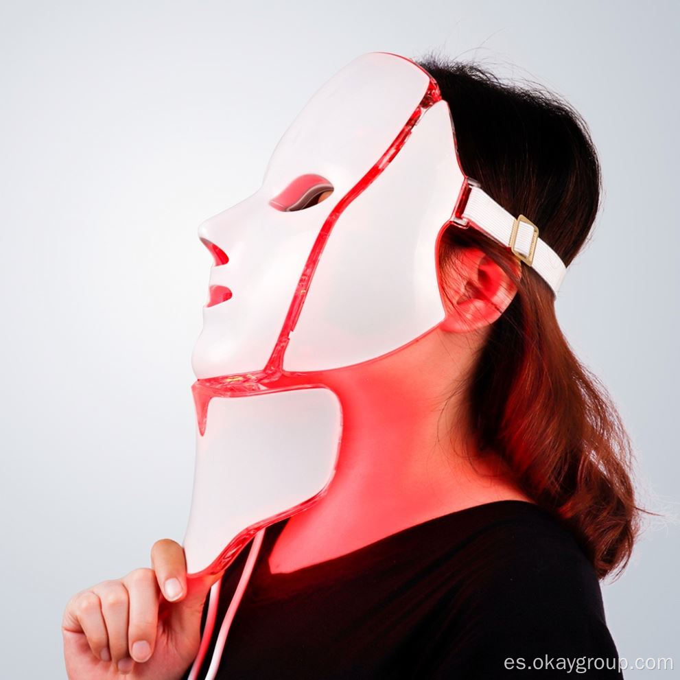 Terapia de luz LED para el cuidado de la piel facial de 7 colores