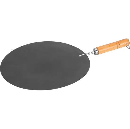 Factory Price High Quality Carbon Steel Non Stick Tawa Pan with Wooden Handle
